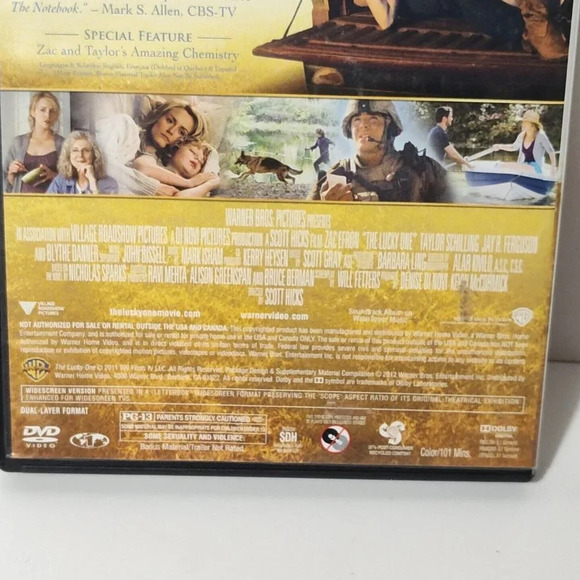 The Lucky One DVD Zac Efron Taylor Schilling WORKING/SCRATCHES - Picture 4 of 6